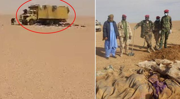 في صحراء الصحراء، تعطلت شاحنة، ولقي ما لا يقل عن 50 شخصًا حتفهم عطشًا