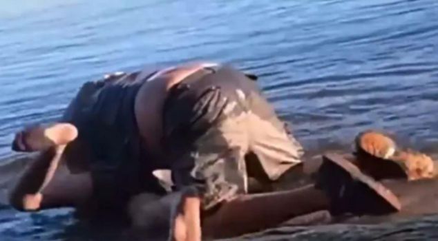 The 70-year-old man tried to drown the disabled young man he argued with in the lake!