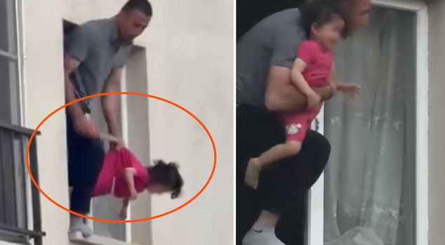 أب أصيب بالجنون واحتجز ابنته البالغة من العمر 3 سنوات كرهينة بسكين، وأنقذت القوات الخاصة الطفلة المسكينة