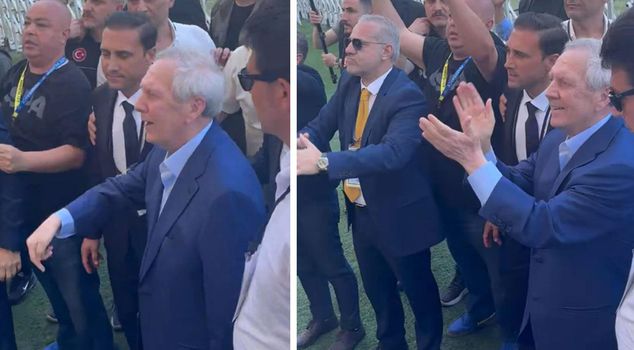 Aziz Yıldırım and his team came to the stands where Hakan Safi's supporters were: I am here