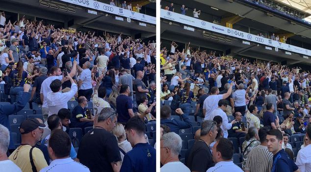 Fenerbahçe fans using the game filled the stadium with chants of 'Aziz Yıldırım'.