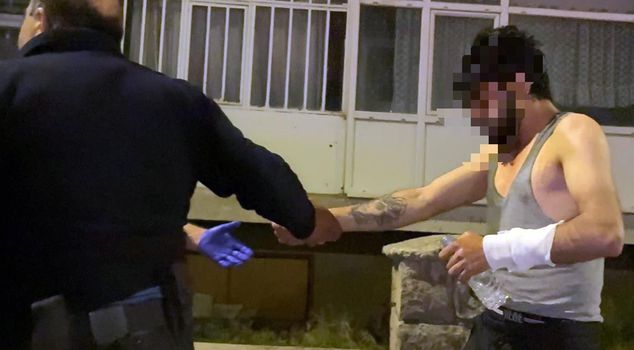 The police's phone detail saved the life of a person who was harming themselves with a knife at home.