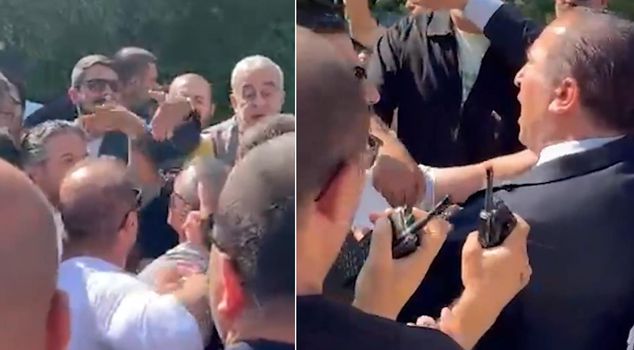 Clash in front of the Turkish Grand National Assembly before the CHP group meeting! Two groups confronted each other.
