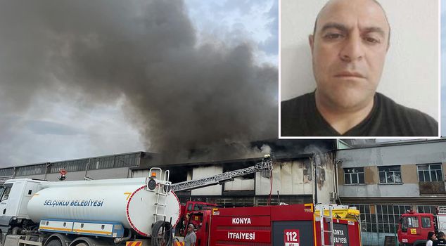 A heroic firefighter was martyred in a factory fire in Konya.