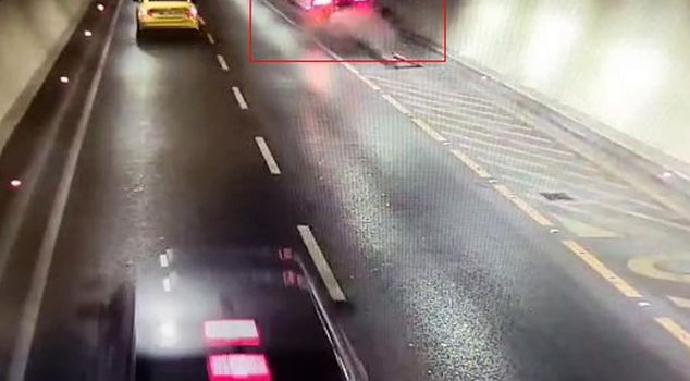 Footage of the accident in the Eurasia Tunnel has emerged.