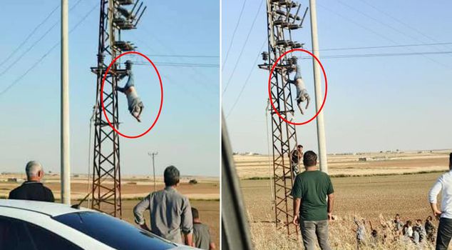 سوق حياة مباشر! علق رأساً على عقب بعد صعق كهربائي