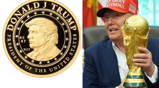 He took another look when he heard the price! Trump's commemorative coin is worth a fortune.