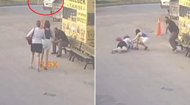 Something impossible happened to him while walking down the road.