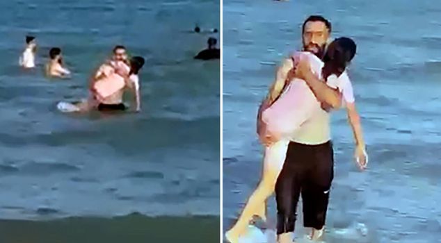 The moment hearts were in mouths: Two sisters were rescued at the last moment