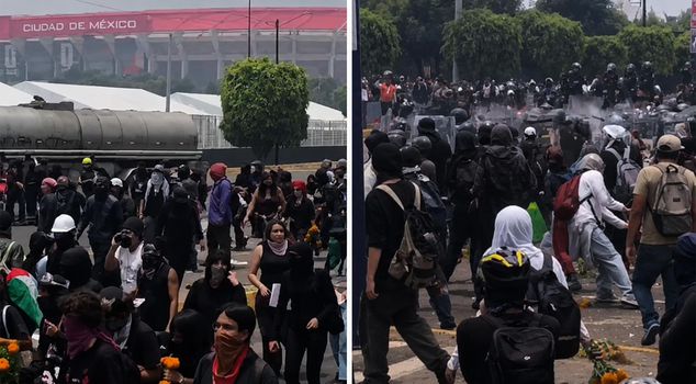 Bloody protest at World Cup opening, mothers of cartel victims take to the streets