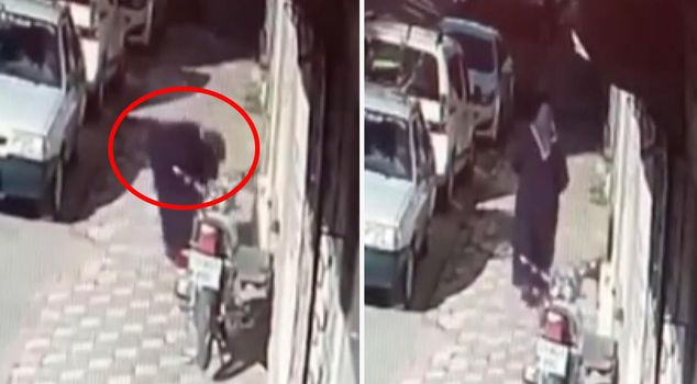 He first followed, then picked up the fallen money and vanished into thin air: Those moments captured on camera