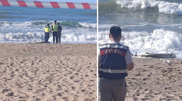 An unmanned aerial vehicle loaded with ammunition hit a beach in Bartın.