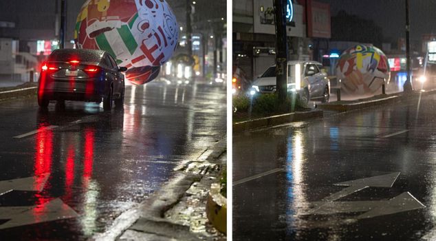 In El Salvador, a giant World Cup ball that broke loose during a storm caused chaos.