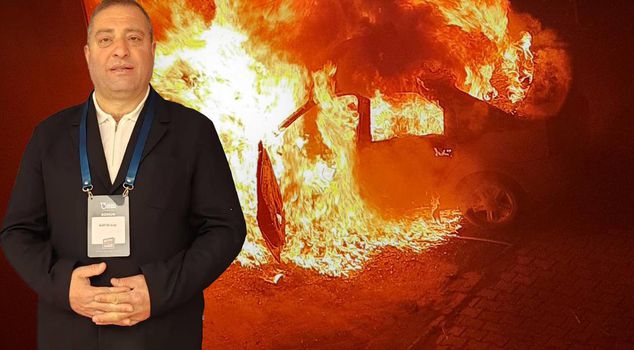Union president's parked vehicle set on fire in Ordu