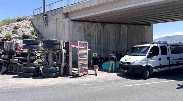 Truck with open tailgate hit bridge: 1 dead