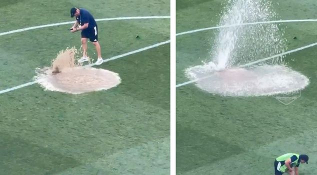 Unbelievable incident at the World Cup! It suddenly exploded.