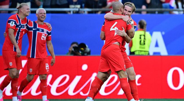 The rain poured goals for Norway against Iraq.