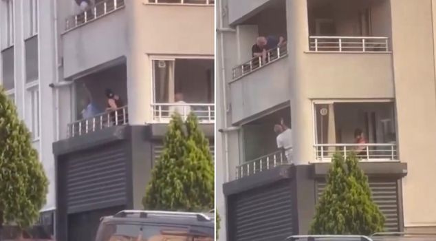 The barbecue lit on the balcony stirred up the entire apartment building.
