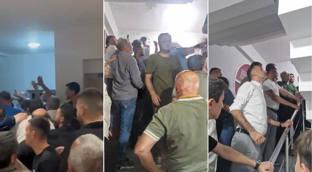 В CHP Измира произошла полуночная потасовка: новый председатель провинции Утку Гюмрюкчю вошел в здание, и начался беспорядок.