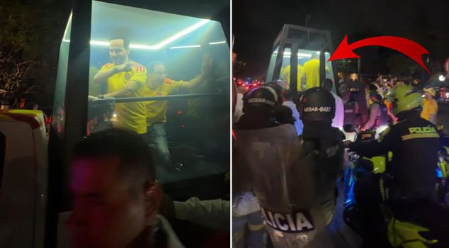 He celebrated his election victory behind bulletproof glass.
