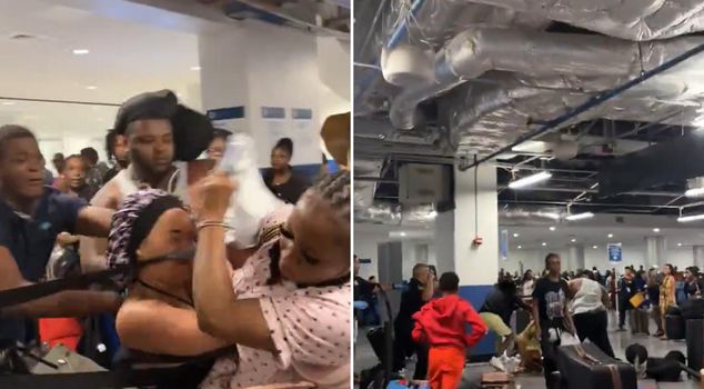 A fight broke out among passengers on a ship preparing for a voyage, turning the area into a battlefield.