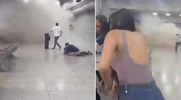 Moment of earthquake in Venezuela captured on camera! Panic at the airport recorded second by second