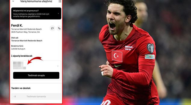 A courier in America shared the order Ferdi Kadıoğlu placed at the hotel.