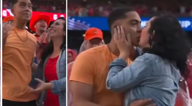 This time the roles have changed! A marriage proposal from a female fan in front of millions.