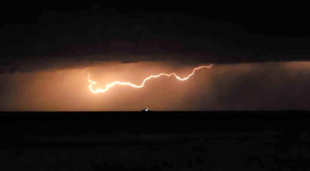 Lightning feast over Lake Van