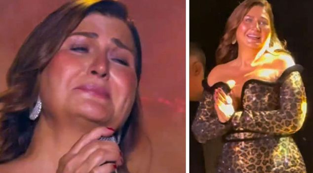 Sibel Can burst into tears while singing Ahmet Kaya's song on stage.