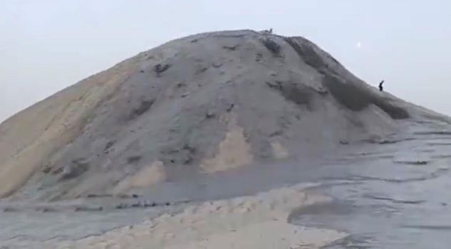 Mud volcano erupts in Iran