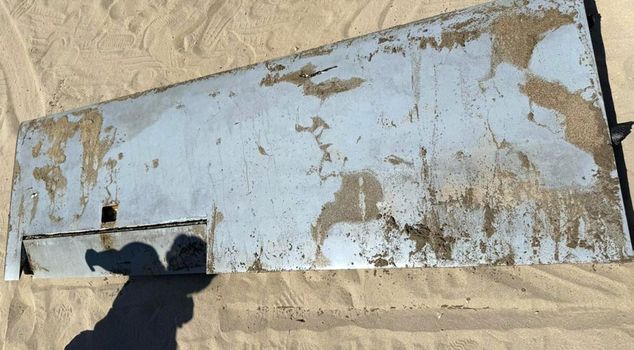 A piece of UAV hit the shore in Sakarya