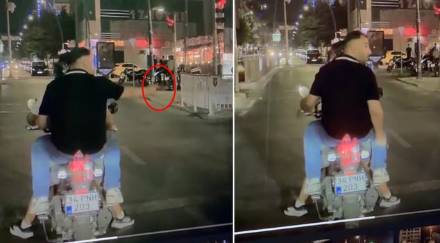 Outrageous scene in Istanbul! He pointed his gun at citizens.