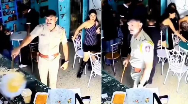 Cafe raid that stunned the country! He trashed the place with a stick in his hand.