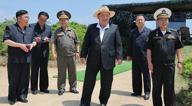 He watched the test of the weapons on the 5,000-ton destroyer.