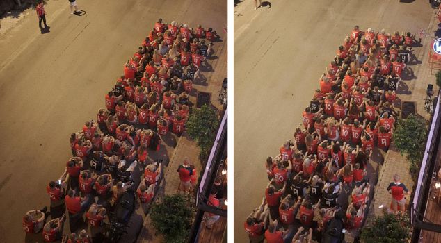 The images are from Alanya, not Norway! They celebrated their country's victory by rowing.