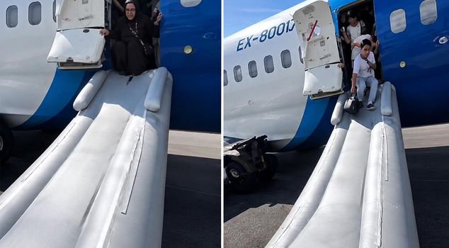181 passengers evacuated from the aircraft with broken landing gear