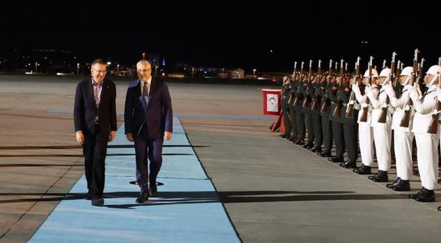 President of Latvia Rinkevics arrived in Ankara for the NATO Summit.