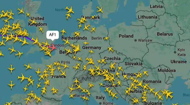 Trump is coming to Turkey! Air Force One became the most tracked plane in the world.