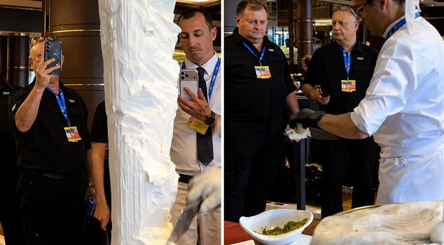 Maras ice cream was served to press members at the NATO Summit.