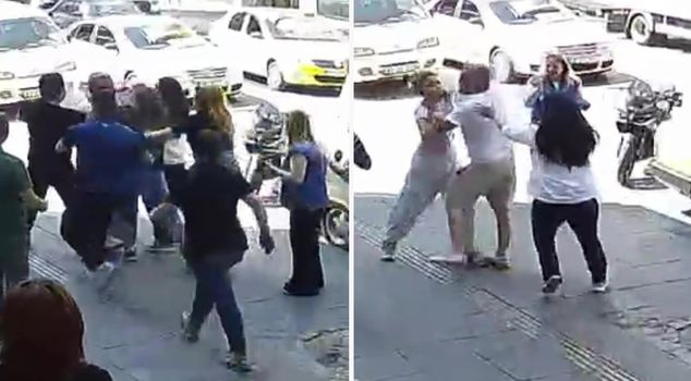 The fight that broke out after the accident turned the place into a battlefield: They assaulted the female driver like this