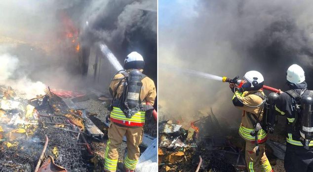 Flames engulfed them instantly! They saved their lives at the last moment.