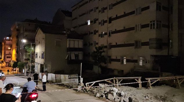 A 7-story building with cracking sounds coming from its columns was evacuated.