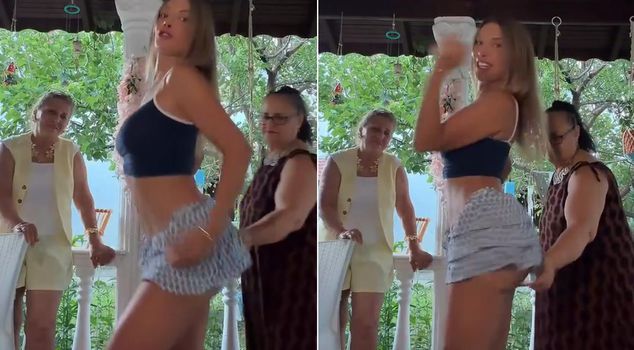 She shot a dance video in such a skirt that her mother immediately intervened.