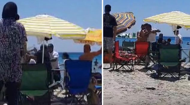 On the beach in Çeşme, a fight over 'You can't open your umbrella'.
