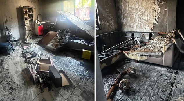 Ex-husband set the house on fire; mother and 2 daughters survived by taking refuge in the bathroom