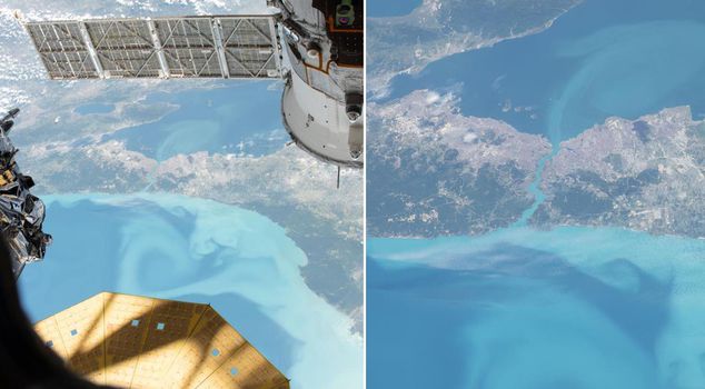 NASA's images of Istanbul left people in awe! The Bosphorus turned turquoise