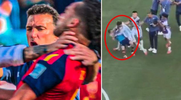 Big fine awaits Paredes, who cannot stomach defeat and attacks football players