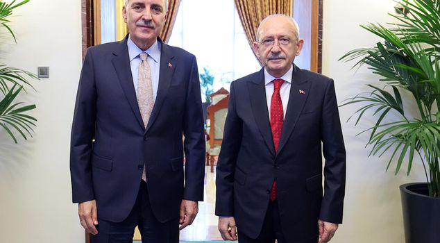 The Speaker of the Turkish Grand National Assembly, Numan Kurtulmuş, met with Kılıçdaroğlu.