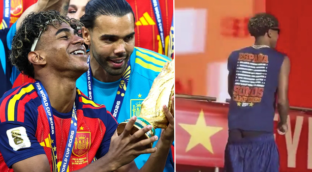 Lamine Yamal's shorts at the championship celebrations caused a stir!